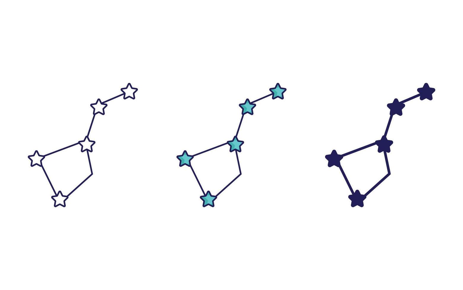 Constellation line and glyph icon, vector illustration