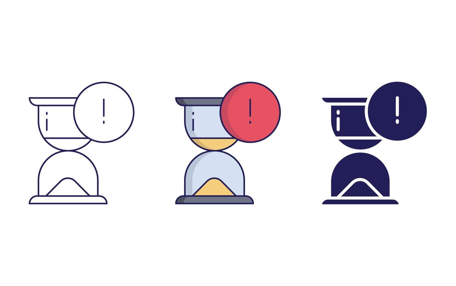 Sandglass, time line and glyph icon, vector illustration