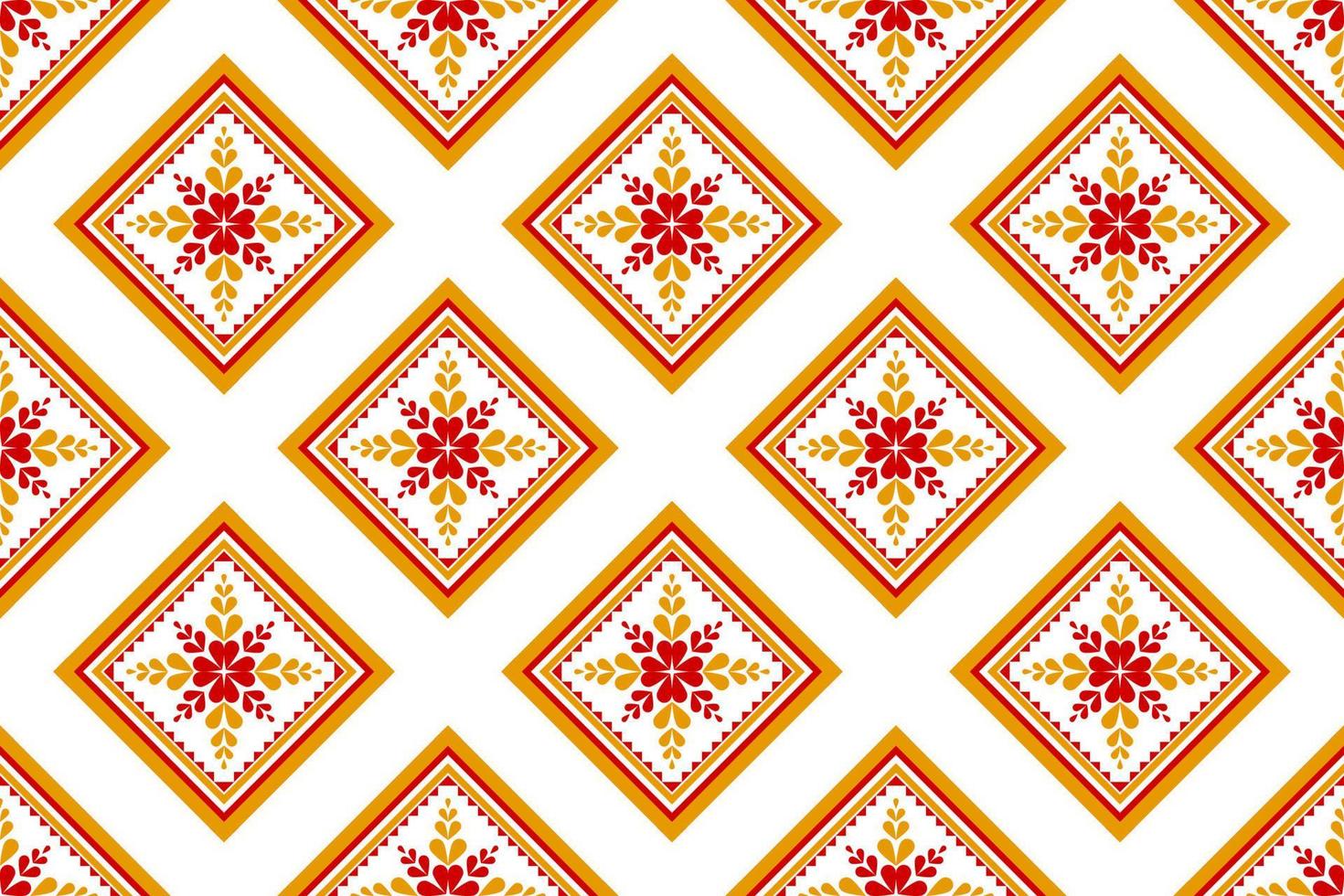 Fabric flower pattern background. Geometric ethnic oriental seamless pattern traditional. vector