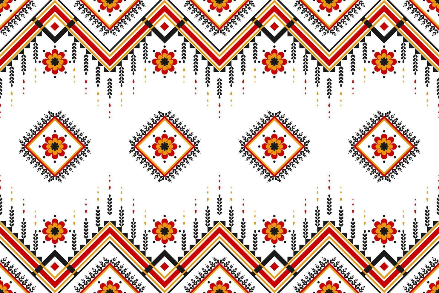 Carpet flower tribal background. Geometric ethnic oriental seamless pattern traditional. vector