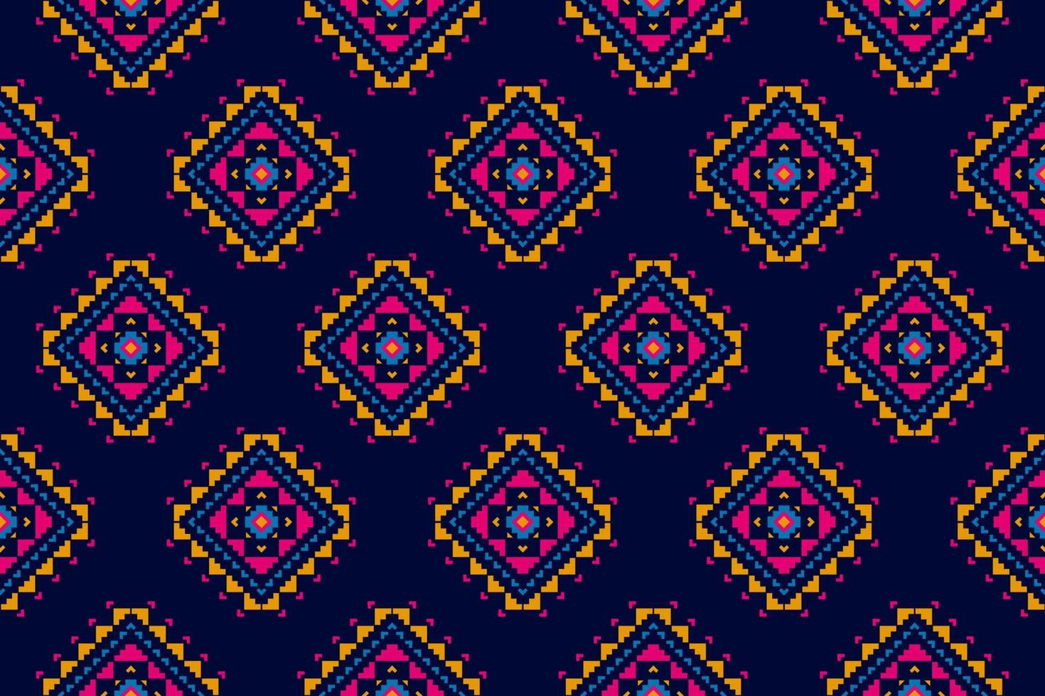 Ethnic Aztec pattern art. Geometric seamless pattern in tribal, folk embroidery, and Mexican style. vector