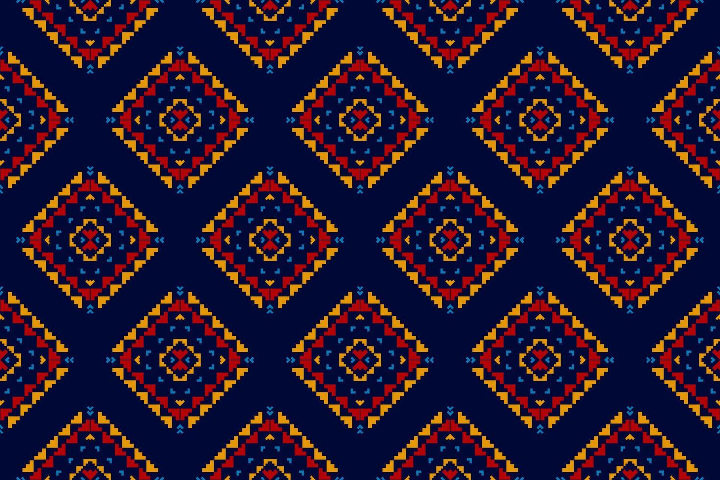 Fabric tribal pattern art. Geometric ethnic seamless pattern traditional. American, Mexican style. vector