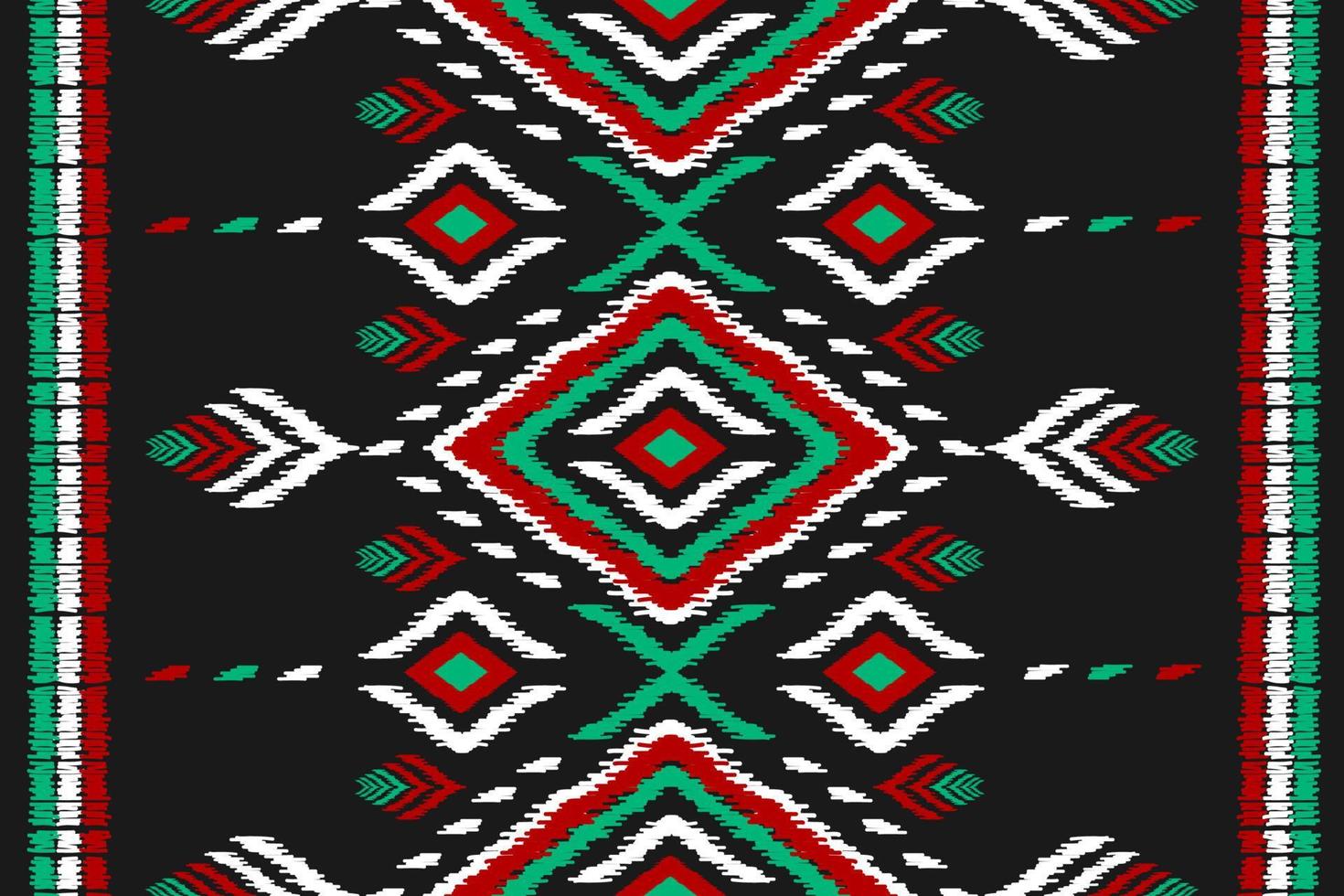 Carpet ethnic ikat pattern art. Geometric ethnic ikat seamless pattern in tribal. Mexican style. vector