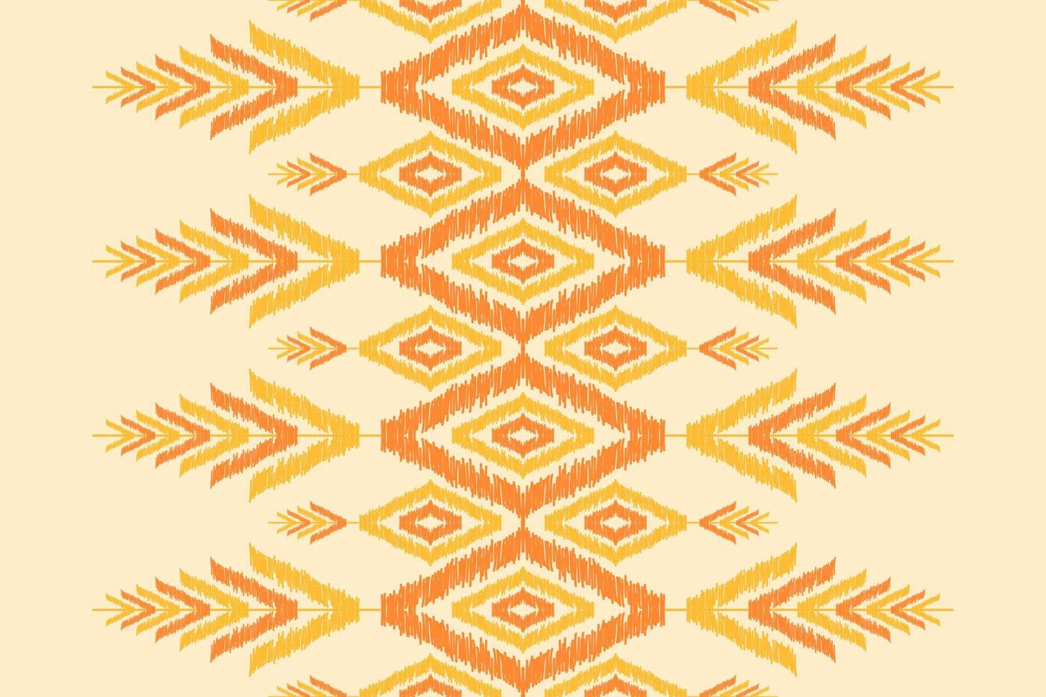 Abstract ethnic ikat background. Geometric seamless pattern in tribal. Fabric Indian style. vector