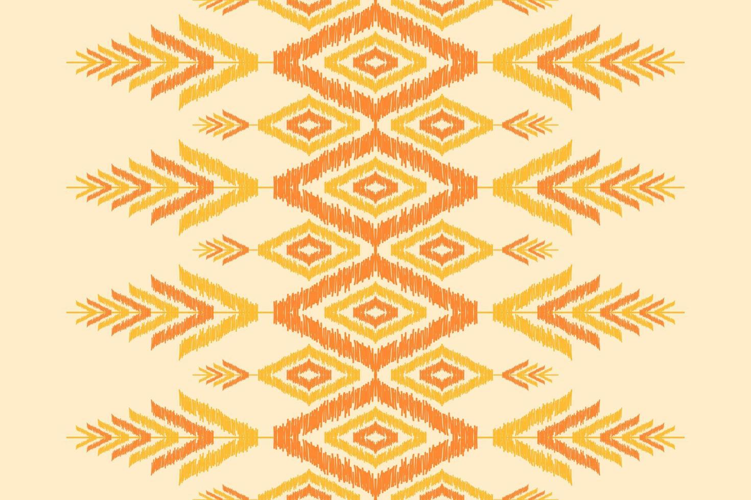 Abstract ethnic ikat background. Geometric seamless pattern in tribal. Fabric Indian style. vector