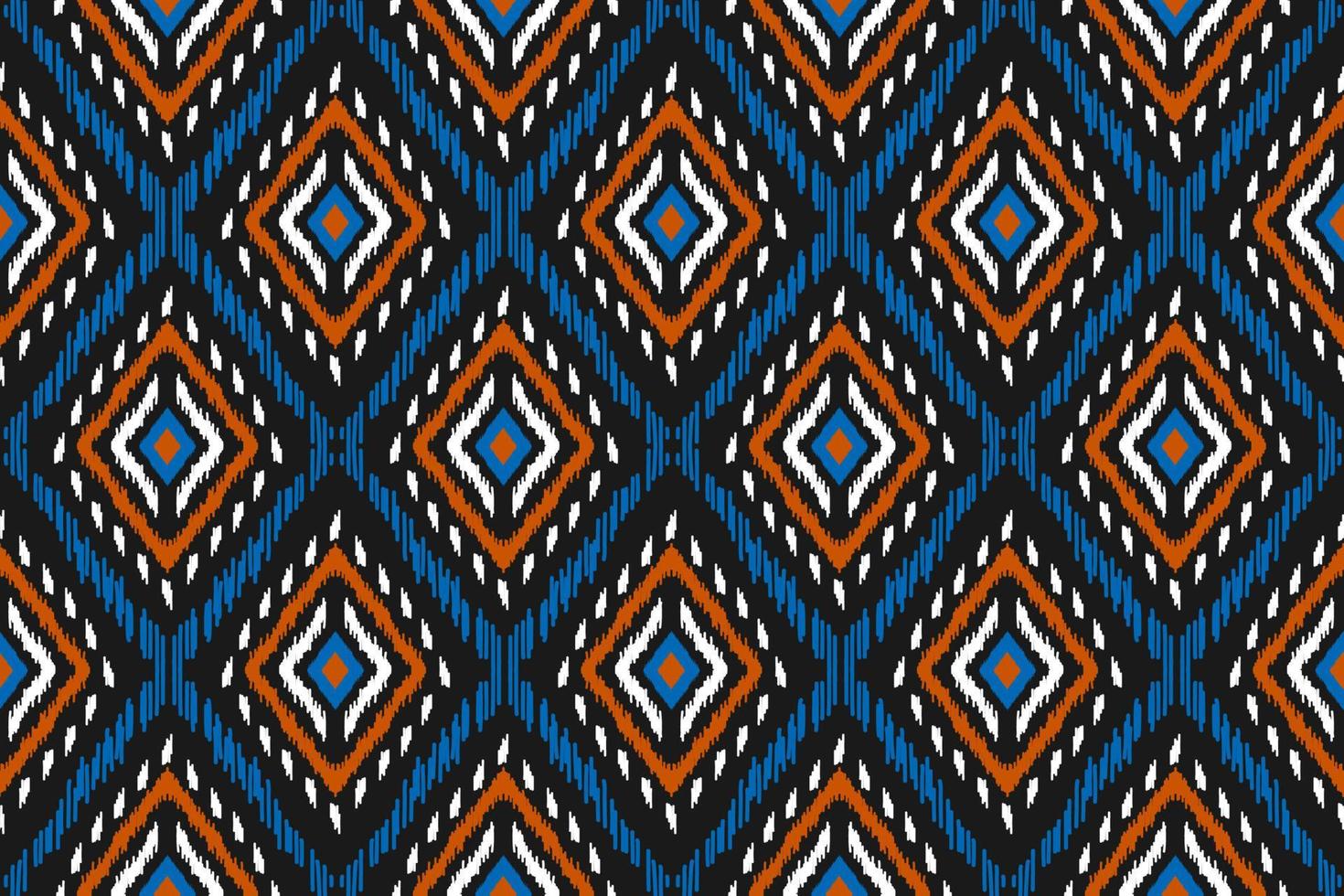 Beautiful ethnic tribal pattern art. Ethnic ikat seamless pattern. American and Mexican style. vector