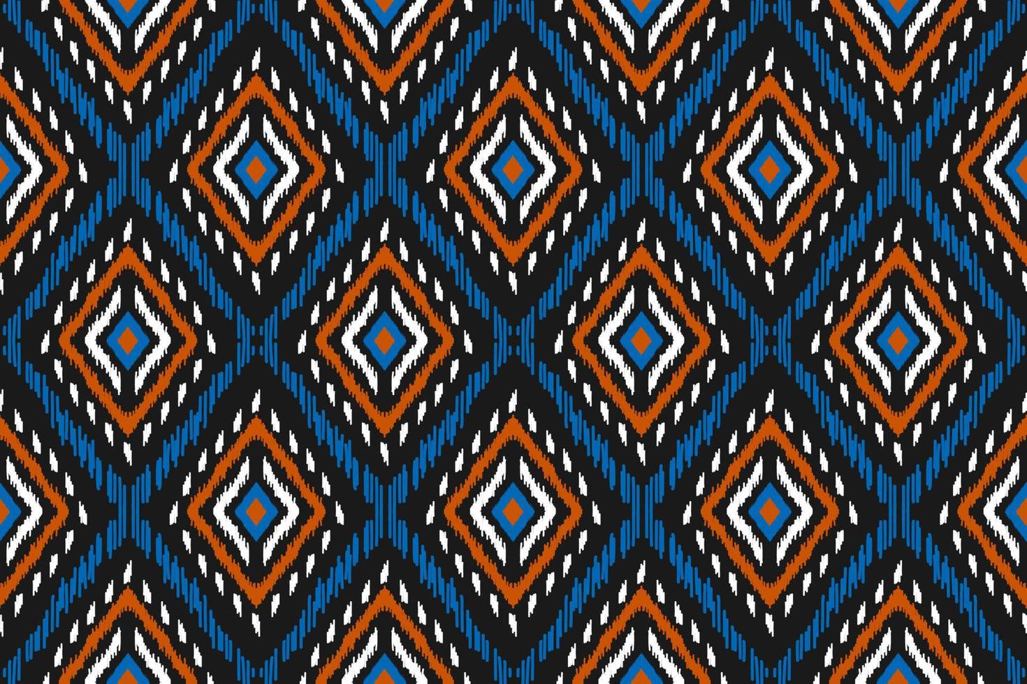 Beautiful ethnic tribal pattern art. Ethnic ikat seamless pattern. American and Mexican style. vector