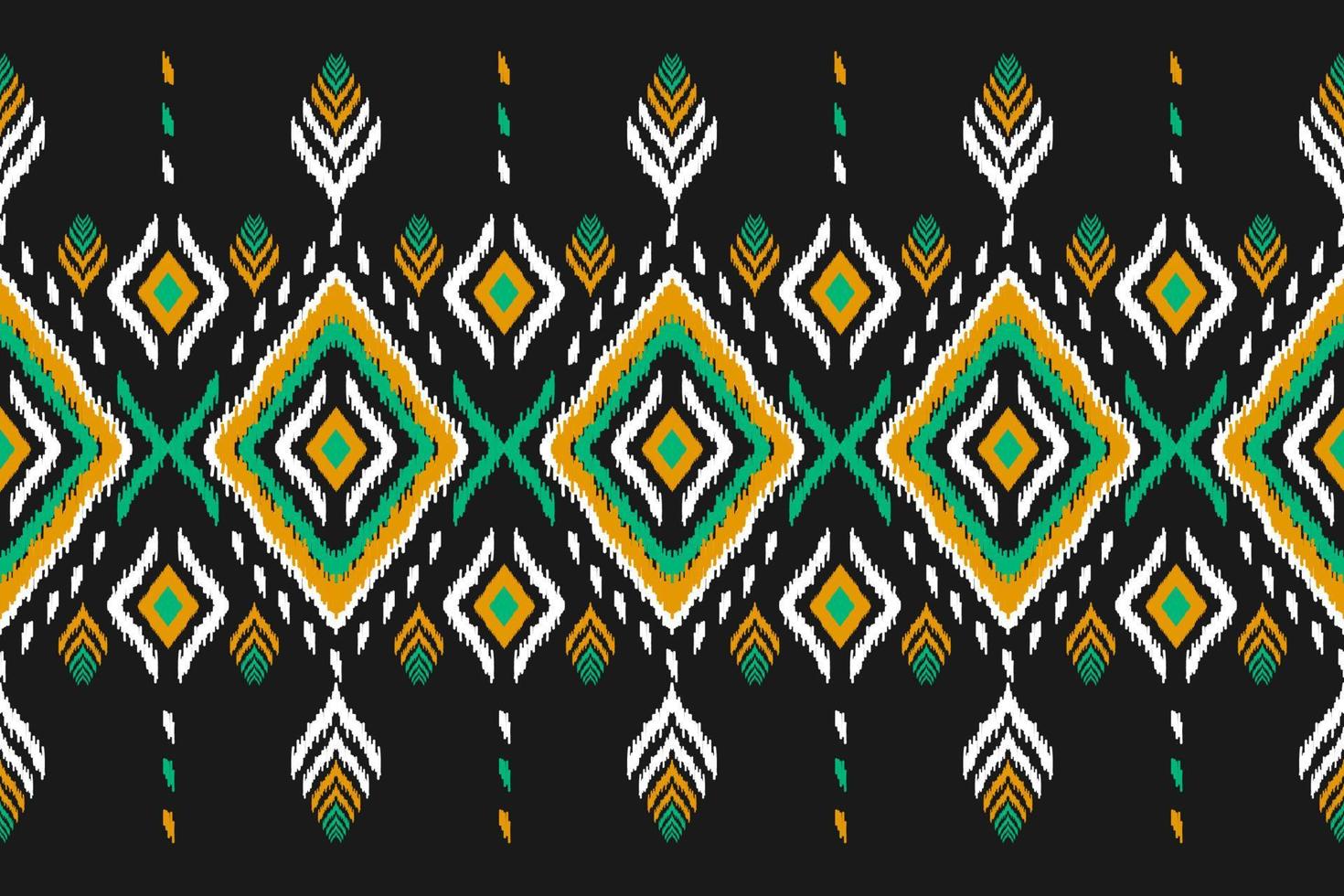 Carpet ethnic ikat pattern art. Geometric ethnic ikat seamless pattern in tribal. Mexican style. vector