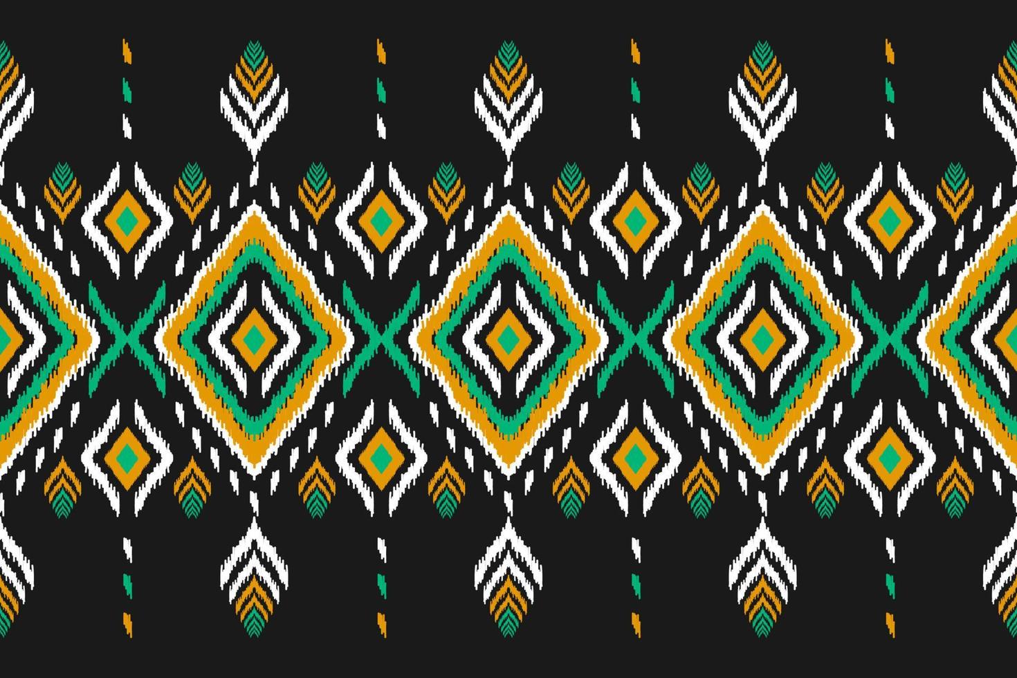 alfombra étnica patrón ikat art. patrón geométrico étnico ikat sin costuras en tribal. estilo mexicano vector