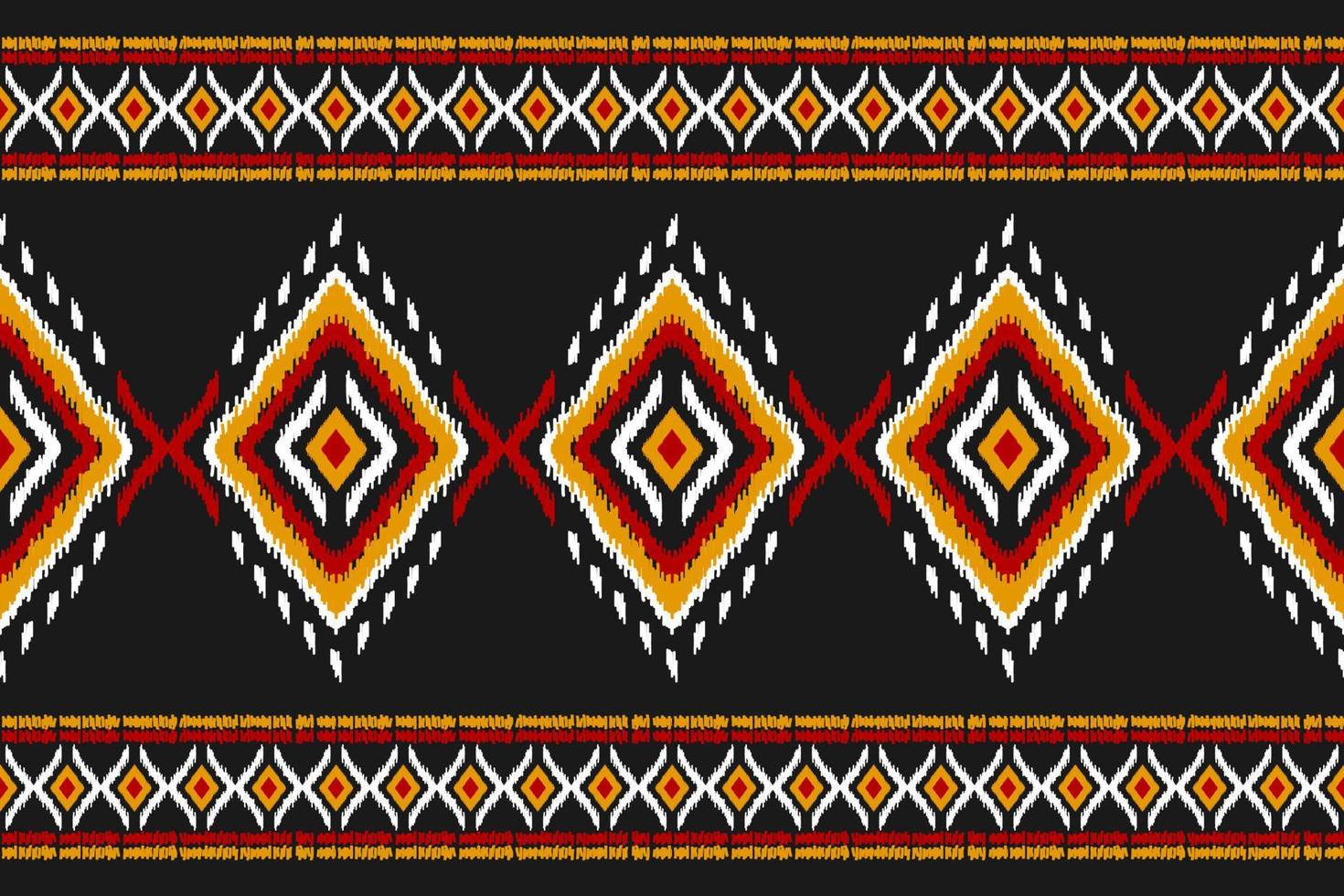 Carpet ethnic ikat pattern art. Geometric ethnic ikat seamless pattern in tribal. Mexican style. vector