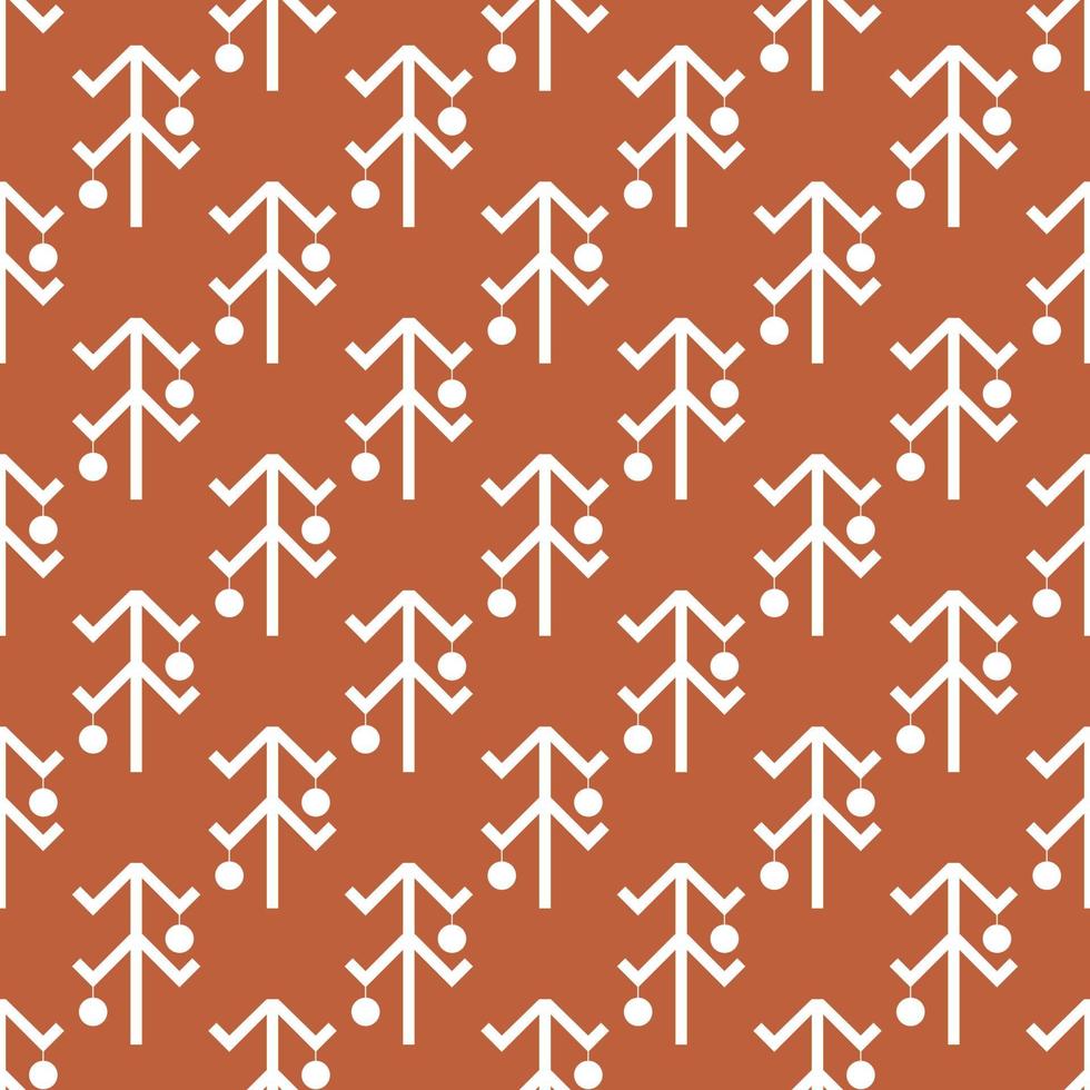 Abstract geometric Christmas tree seamless pattern vector