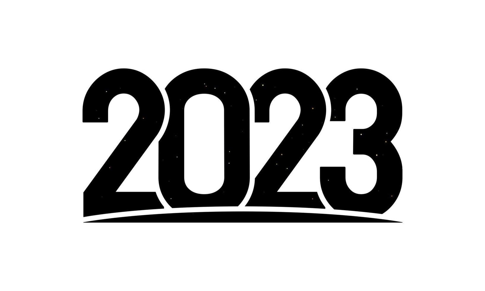 2023 number on white background. vector