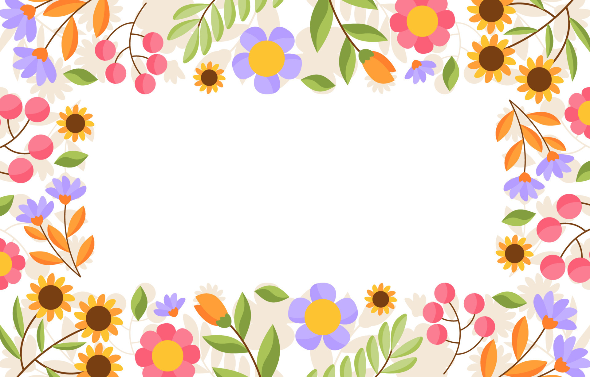 Spring Flower Border Clipart Free