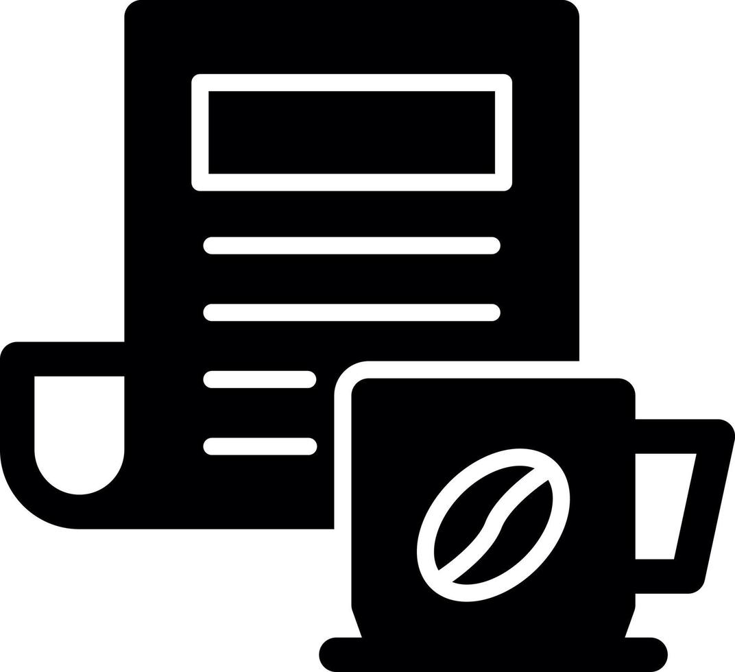 Coffee Newspaper Vector Icon Design