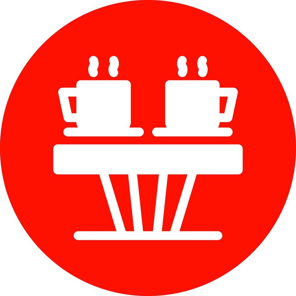 diseño de icono de vector de mesa de café
