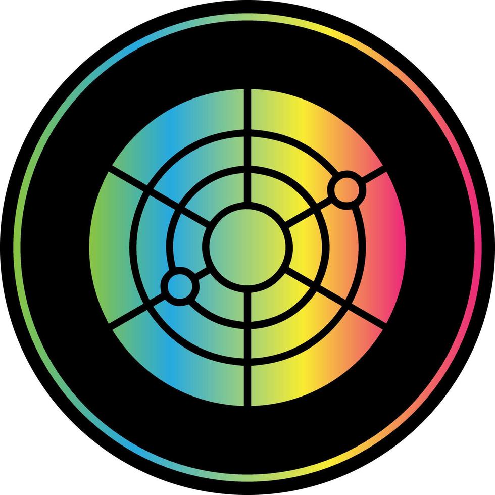 diseño de icono de vector de gráfico circular de radar