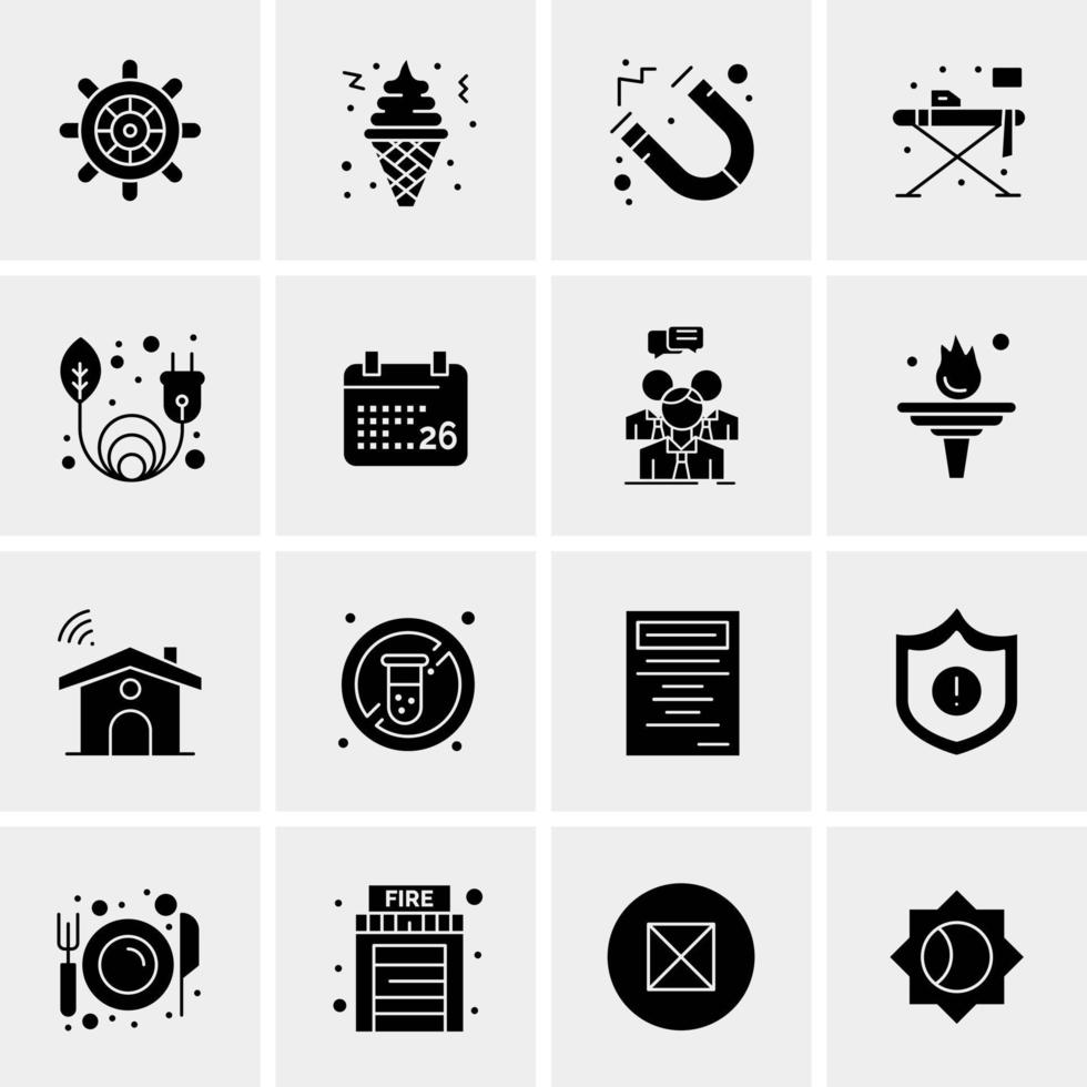 16 iconos de negocios universales vector ilustración de icono creativo para usar en proyectos relacionados con la web y dispositivos móviles