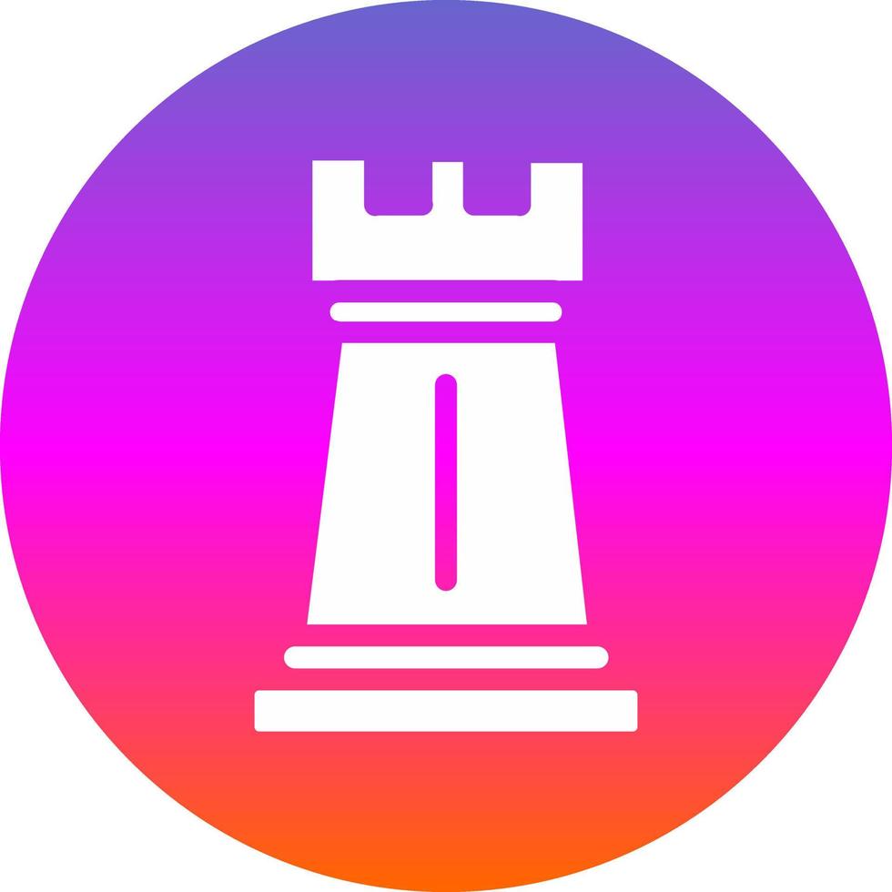 diseño de icono de vector de torre de ajedrez