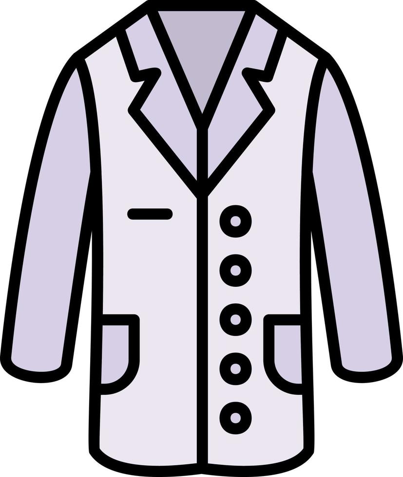 diseño de icono creativo de bata de laboratorio vector