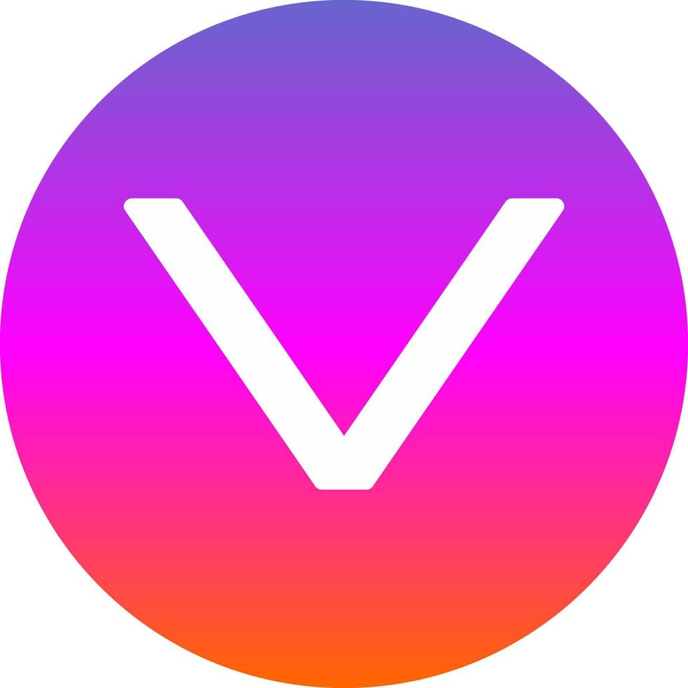 Angle Down Vector Icon Design