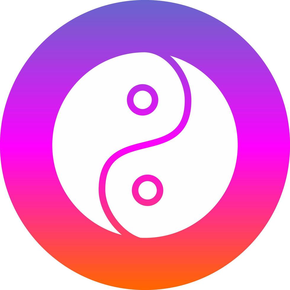 Yin Yang Vector Icon Design