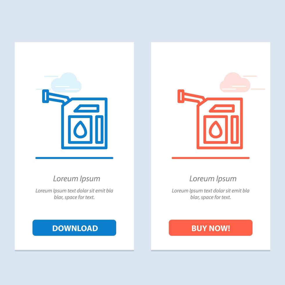 Car Gas Petrol Station  Blue and Red Download and Buy Now web Widget Card Template vector