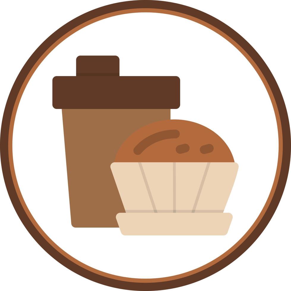 Coffee Muffin Vector Icon Design