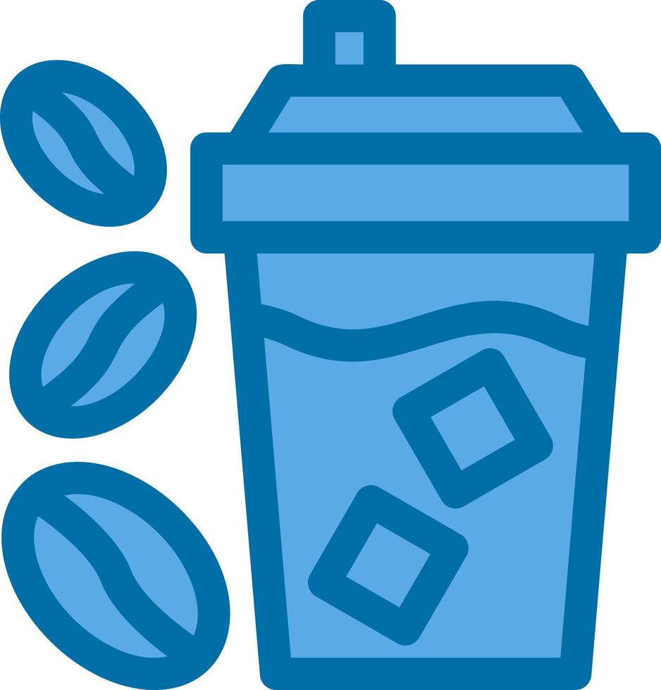 Iced Coffee Vector Icon Design