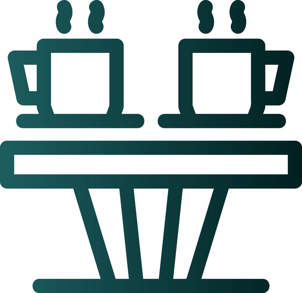 diseño de icono de vector de mesa de café