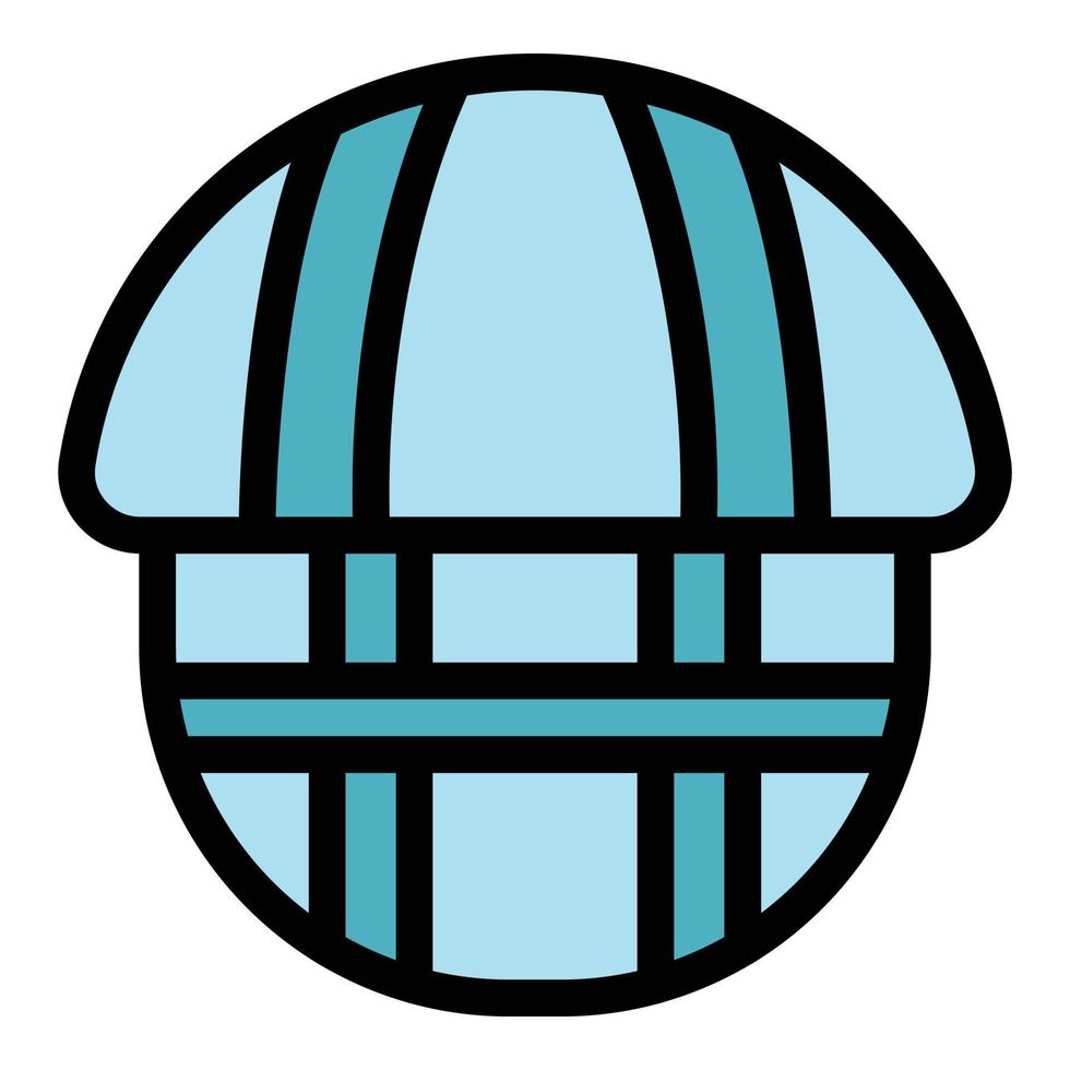 vector de contorno de color de icono de casco de hurling