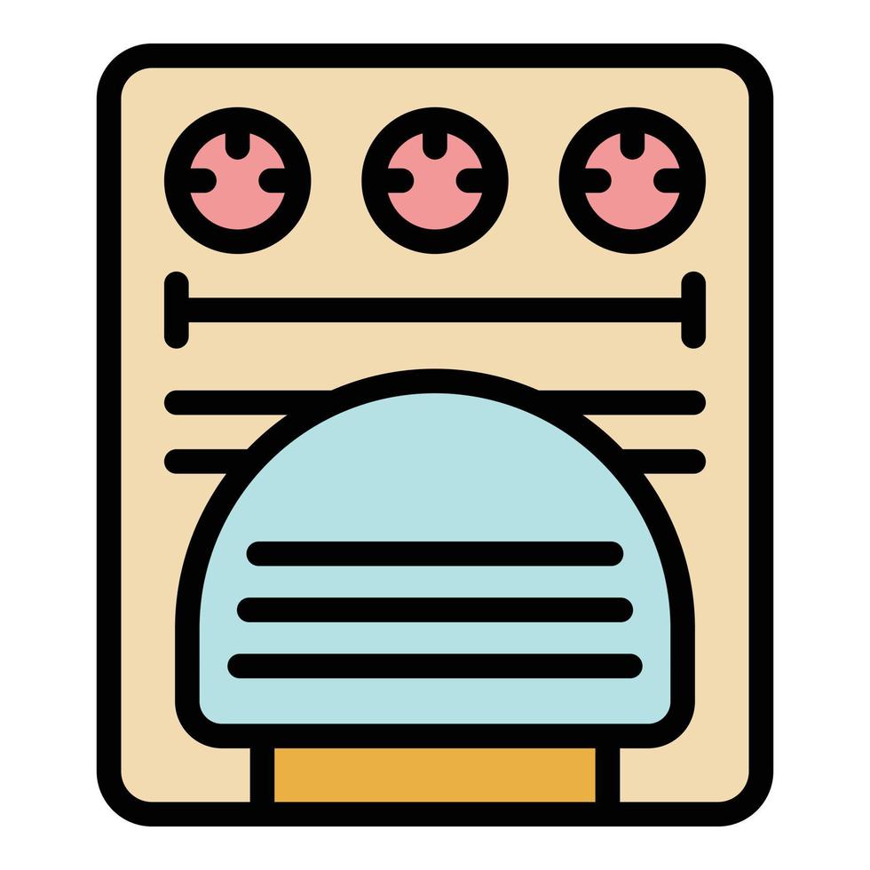 Baking oven icon color outline vector