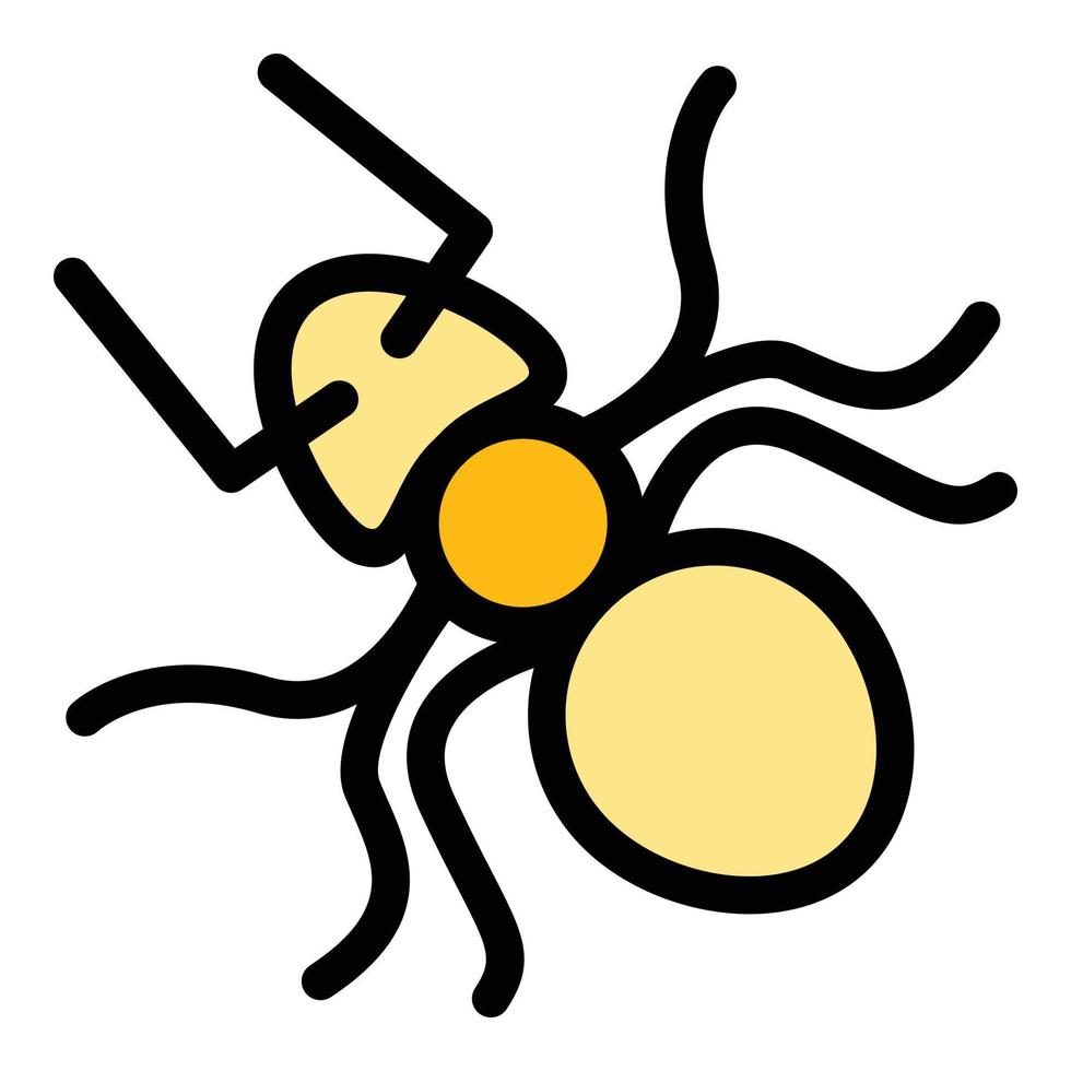 Ant character icon color outline vector