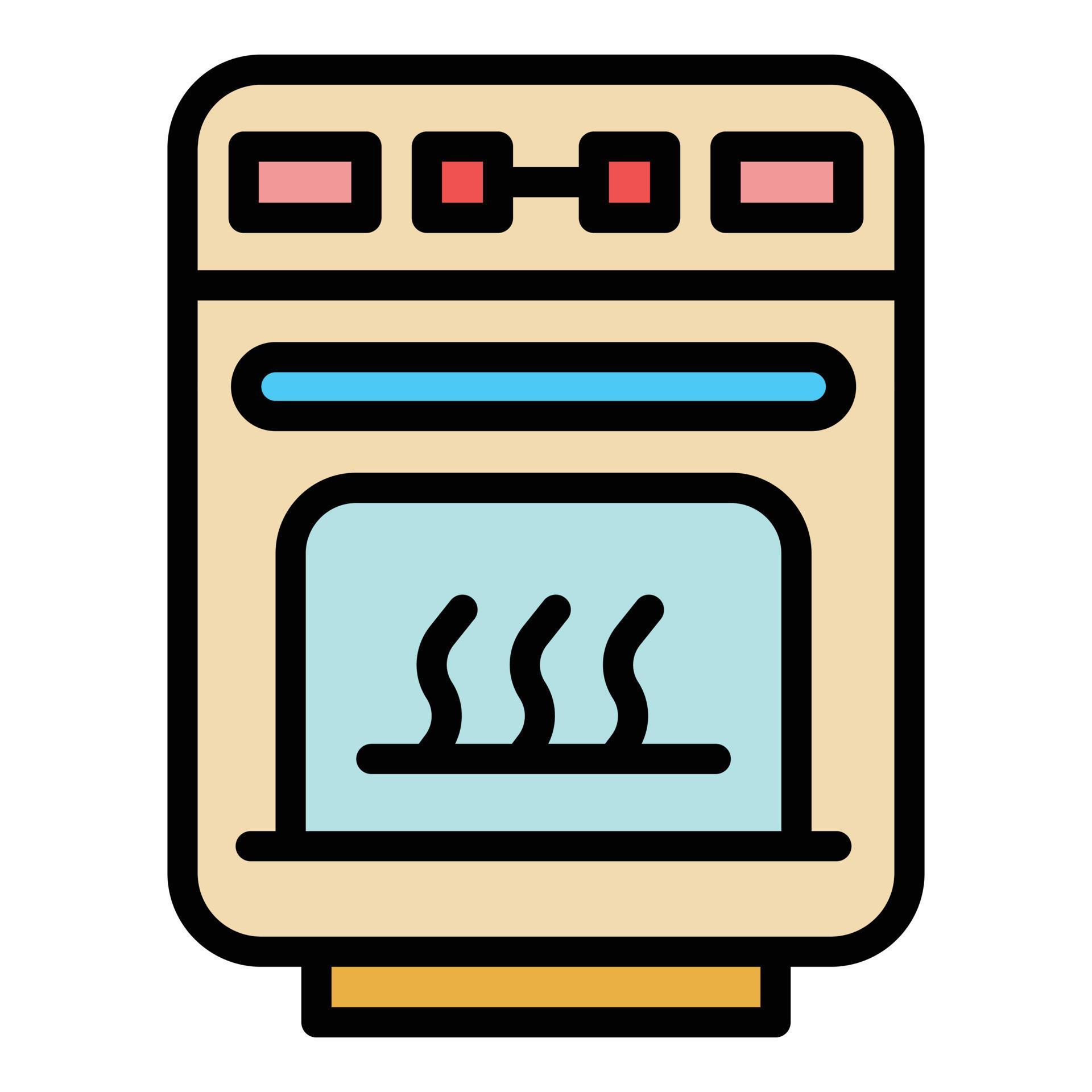 Electric convection oven icon color outline vector 15095734 Vector Art