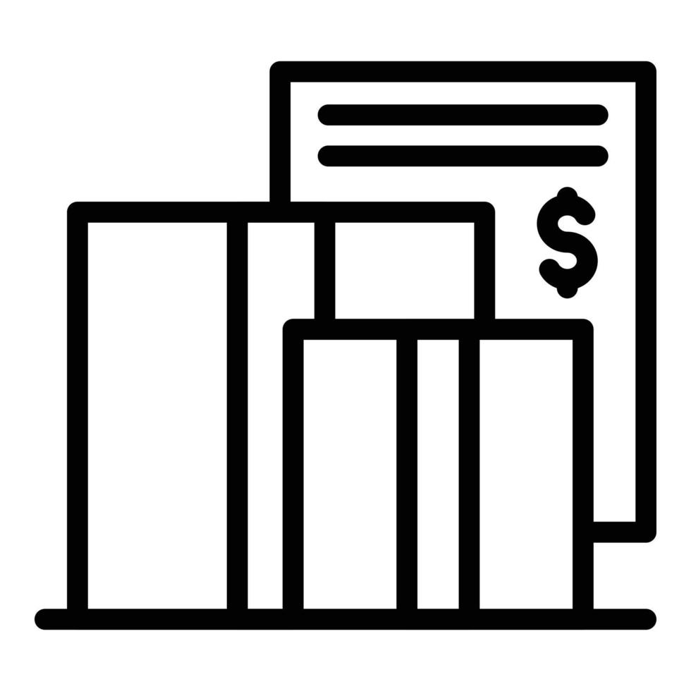 Check delivery icon outline vector. Fill form vector
