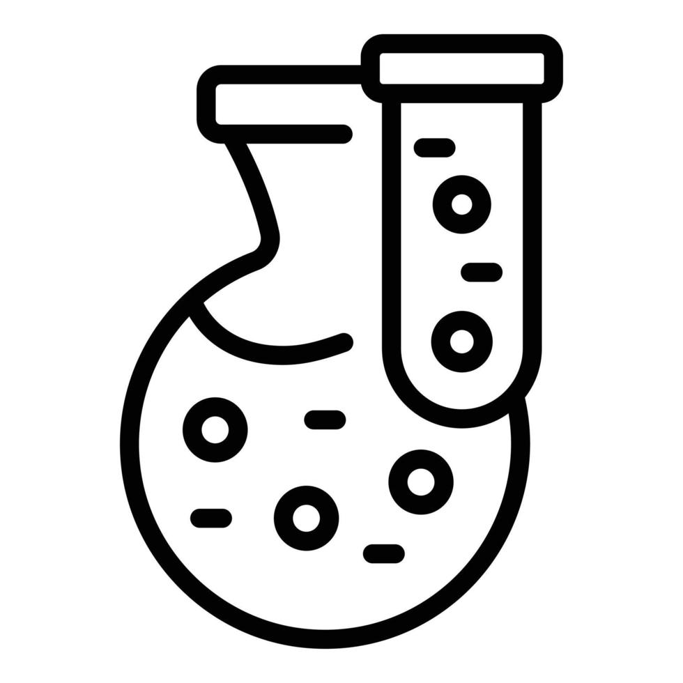 Chemical pots icon outline vector. Study office vector