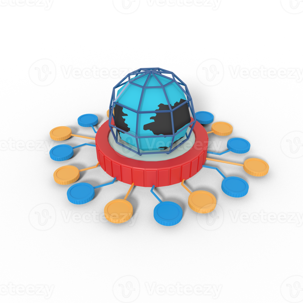 3d illustration of browser internet network png