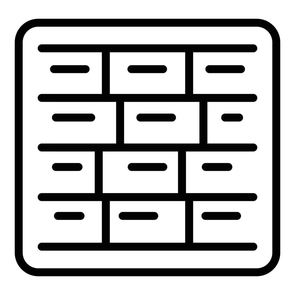 Wall brick icon outline vector. Worker build vector