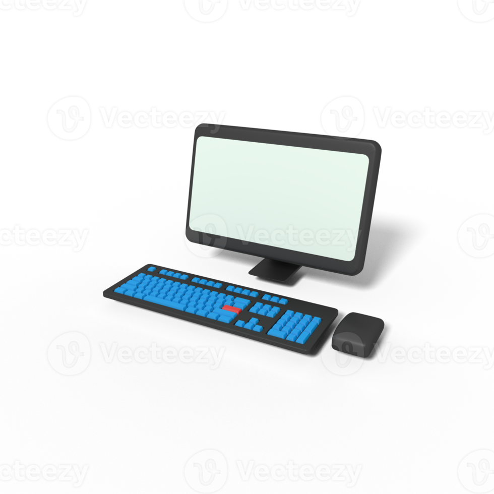 3d illustration of computer device png