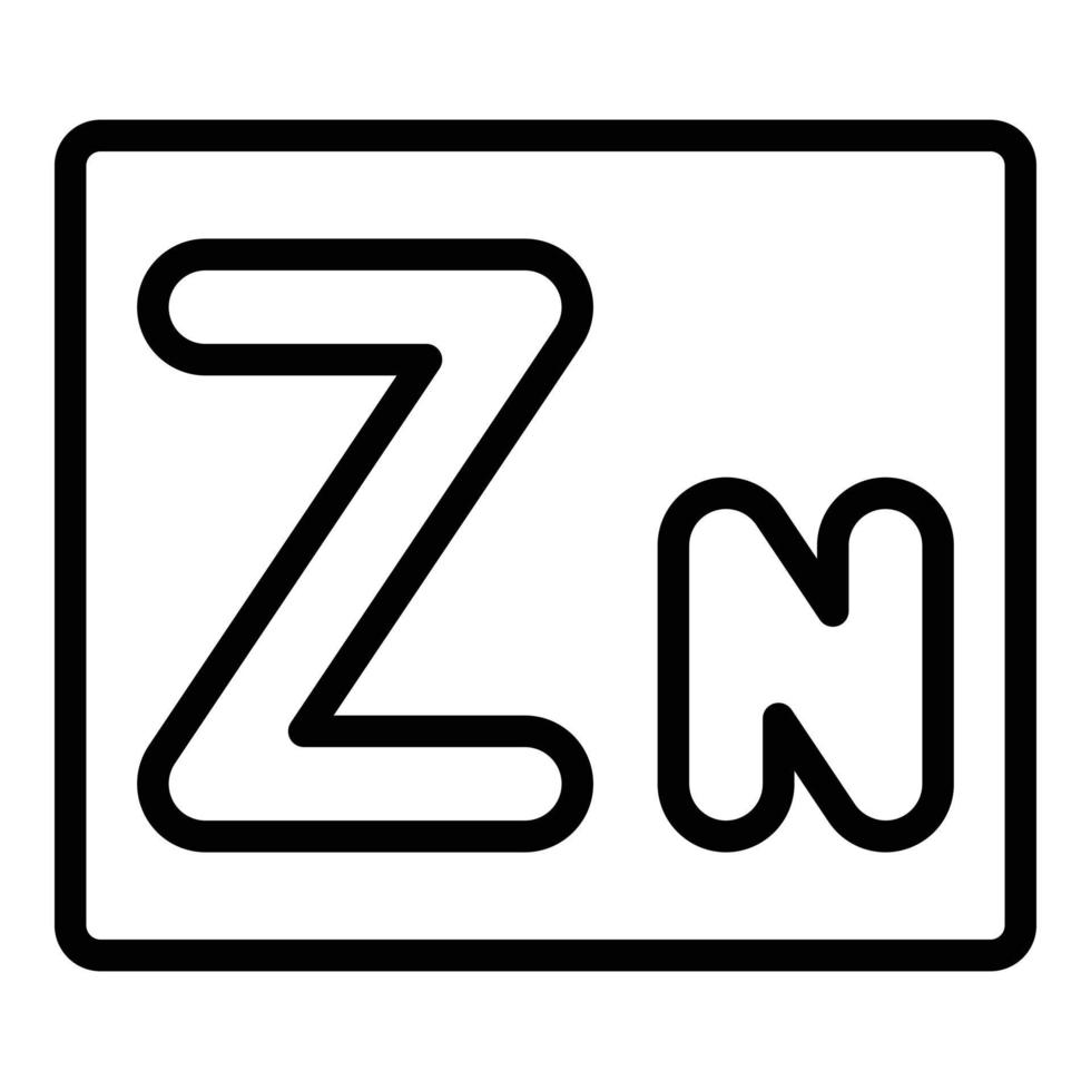 Zn complex icon outline vector. Mineral supplement vector