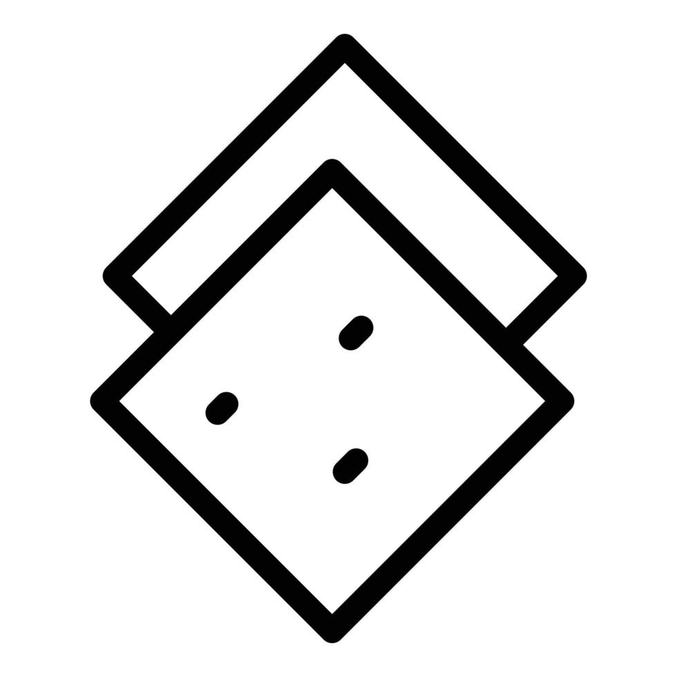 Vector de contorno de icono cuadrado de paneles de yeso. pila de cemento