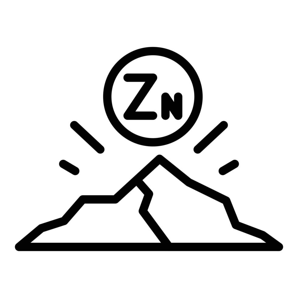 Zinc mineral icon outline vector. Vitamin zn vector