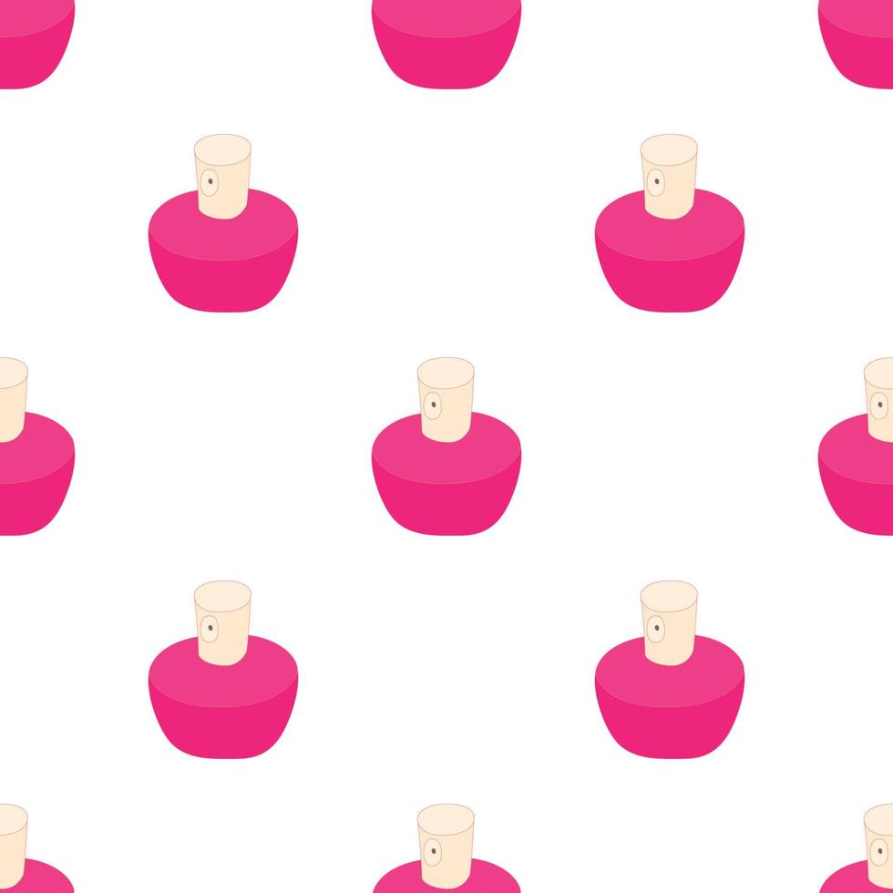 Pink female perfume flacon with sprayer pattern seamless vector