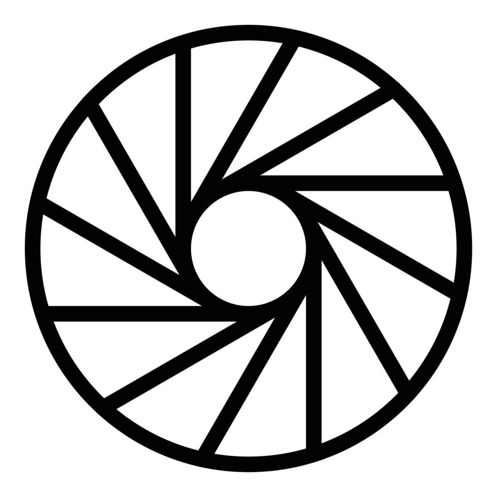 Camera shutter icon outline vector. Photo studio vector