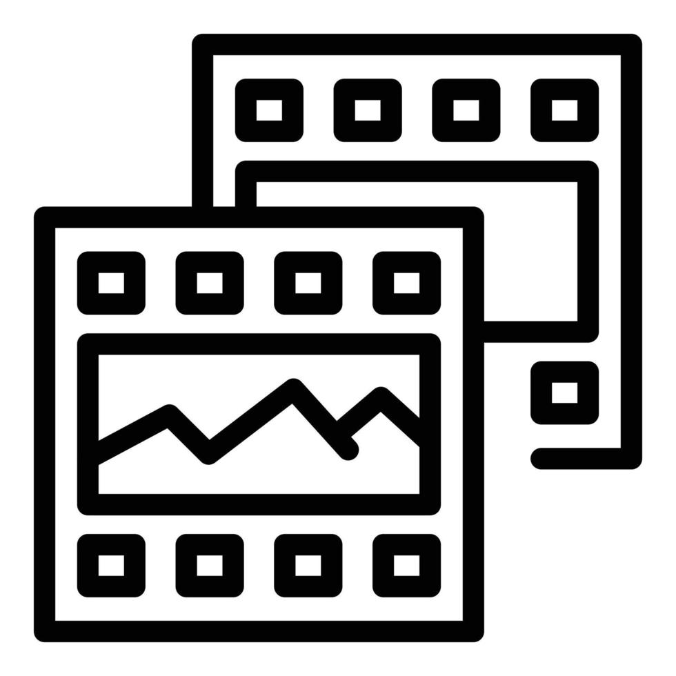 Camera picture icon outline vector. Photo studio vector