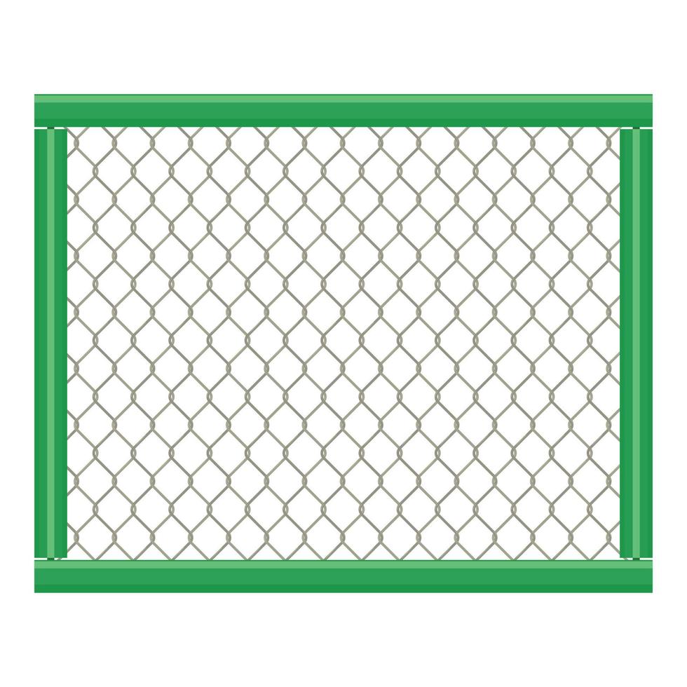 Grid fence icon, cartoon style vector