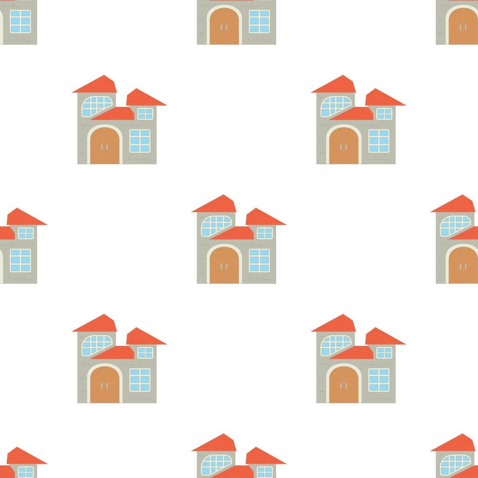 Two storey house pattern seamless vector