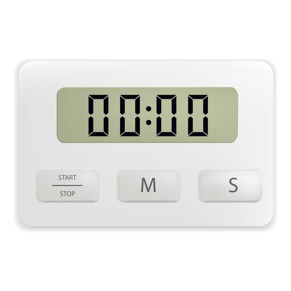 Oven timer mockup, realistic style 15096049 Vector Art at Vecteezy