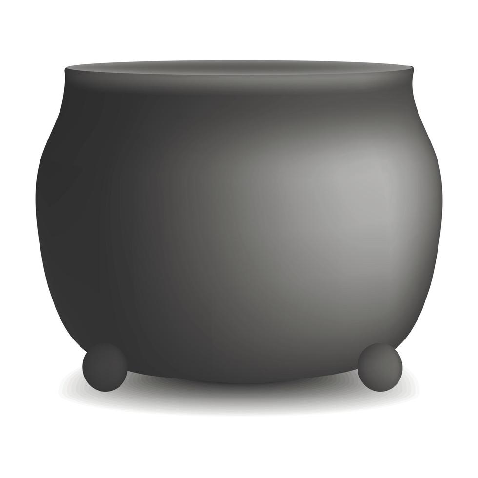 Big cauldron mockup, realistic style vector