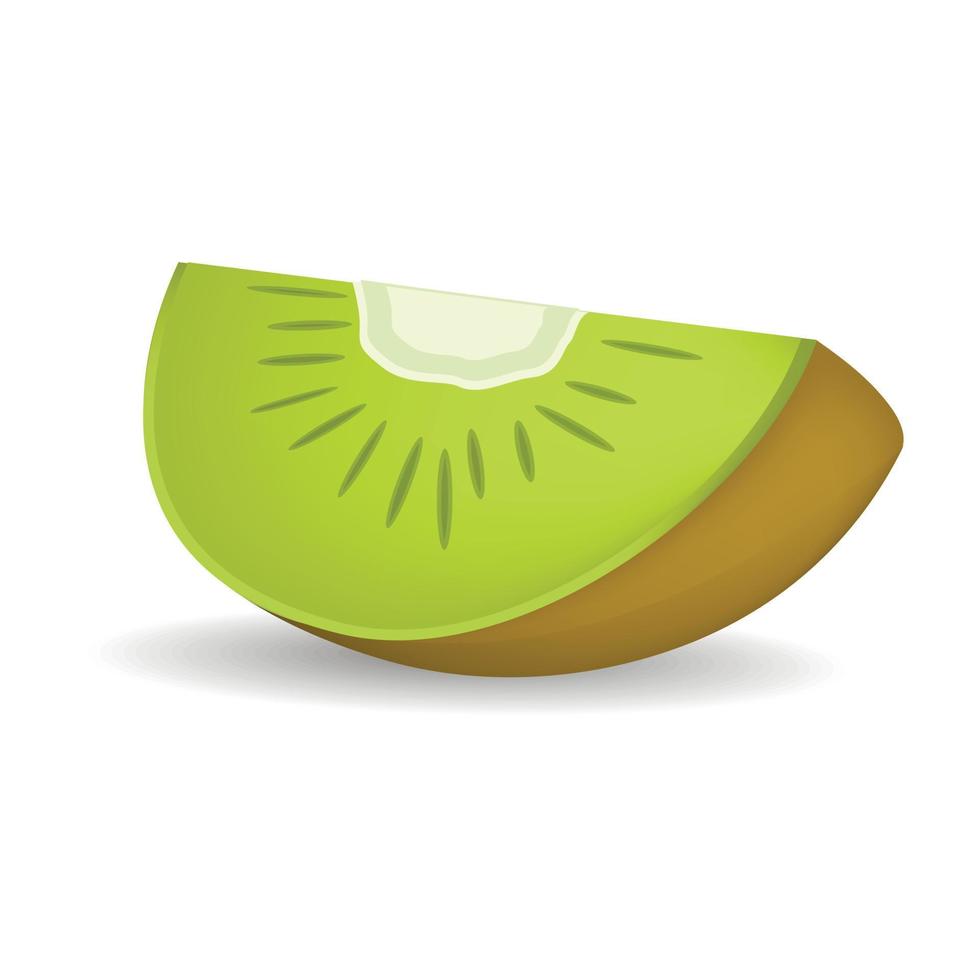 Bio piece of kiwi mockup, realistic style vector