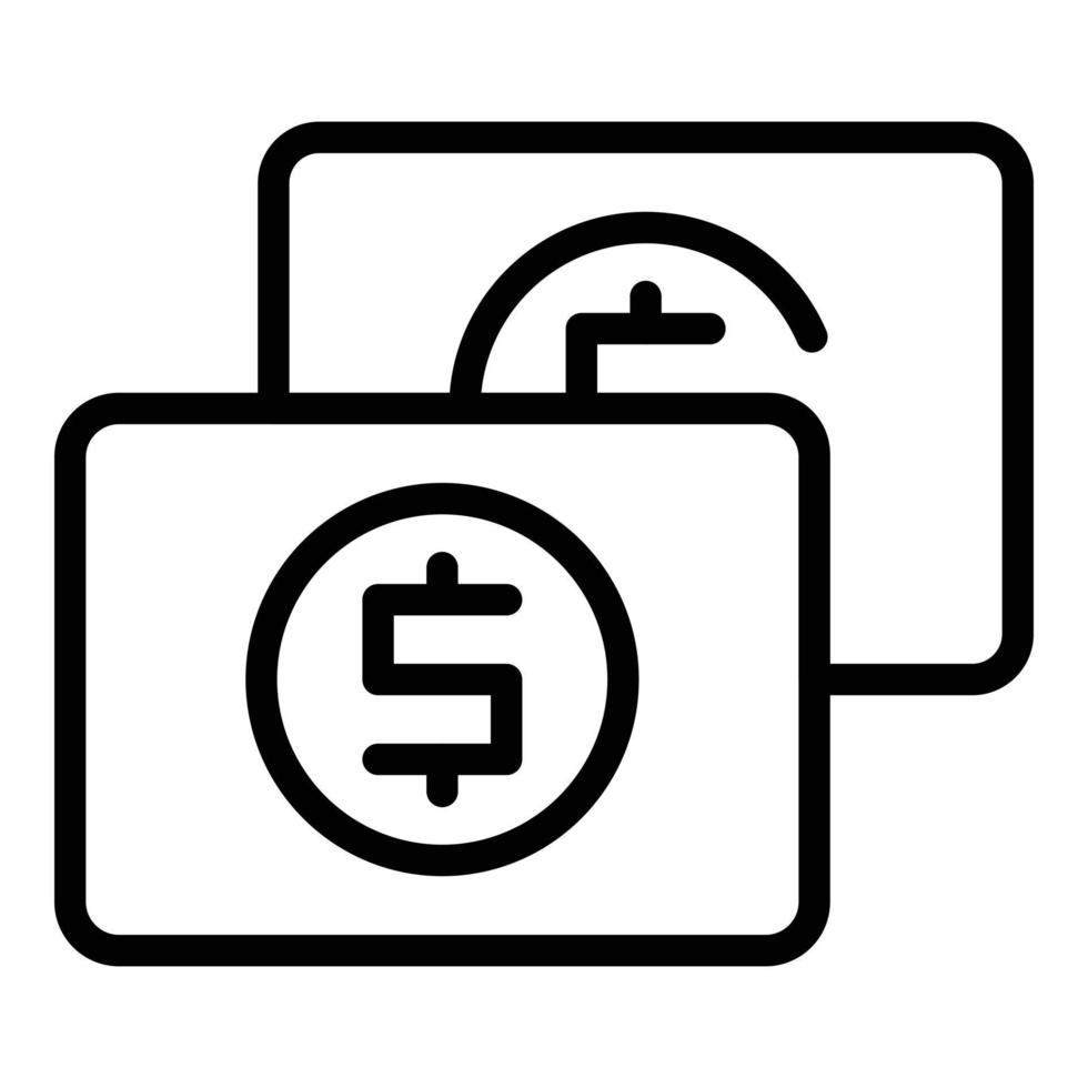 Online bank chat icon outline vector. Send payment vector
